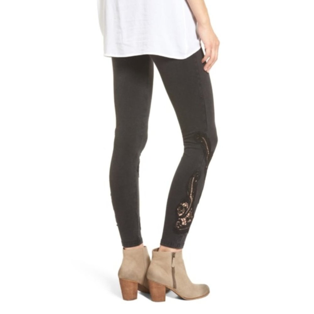 Bp. Lace Inset Leggings P2 - Picture 2 of 8